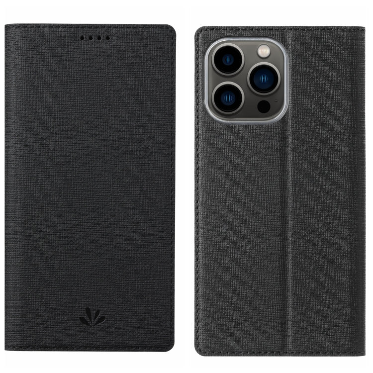 For iPhone 15 Pro ViLi DMX Series Shockproof TPU + PU Leather Magnetic Attraction Horizontal Flip Case(Black) by ViLi