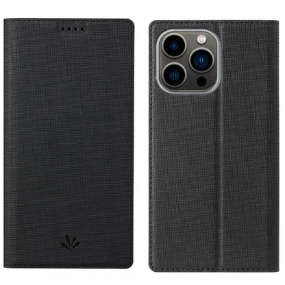 For iPhone 15 Pro ViLi DMX Series Shockproof TPU + PU Leather Magnetic Attraction Horizontal Flip Case(Black) by ViLi