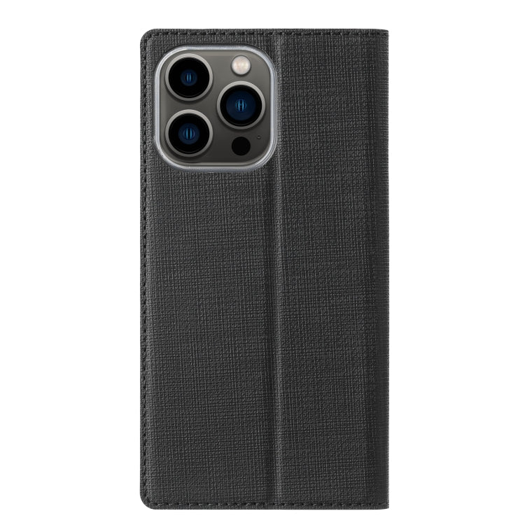 For iPhone 15 Pro ViLi DMX Series Shockproof TPU + PU Leather Magnetic Attraction Horizontal Flip Case(Black) by ViLi