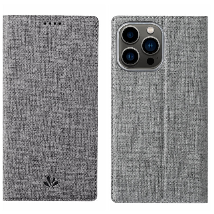 For iPhone 15 Pro ViLi DMX Series Shockproof TPU + PU Leather Magnetic Attraction Horizontal Flip Case(Grey) by ViLi