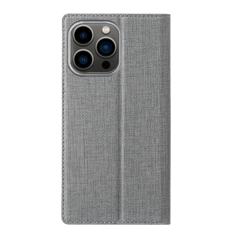 For iPhone 15 Pro ViLi DMX Series Shockproof TPU + PU Leather Magnetic Attraction Horizontal Flip Case(Grey) by ViLi