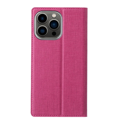 For iPhone 15 Pro ViLi DMX Series Shockproof TPU + PU Leather Magnetic Attraction Horizontal Flip Case(Rose Red) by ViLi