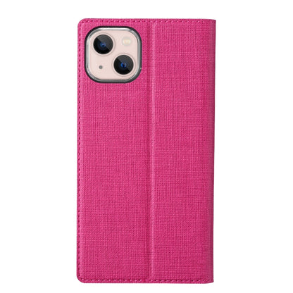 For iPhone 15 Plus ViLi DMX Series Shockproof TPU + PU Leather Magnetic Attraction Horizontal Flip Case(Rose Red) by ViLi