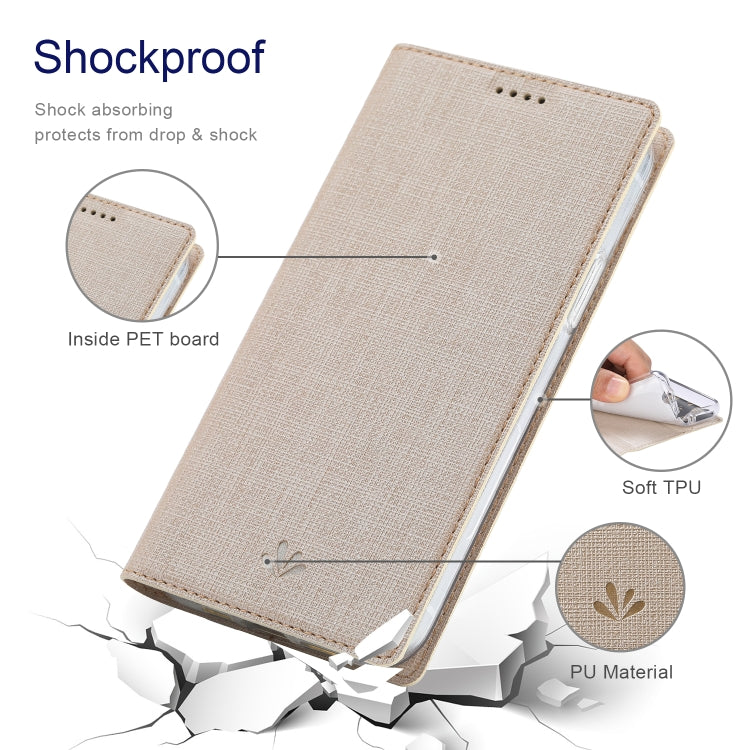 For iPhone 15 Plus ViLi DMX Series Shockproof TPU + PU Leather Magnetic Attraction Horizontal Flip Case(Gold) by ViLi