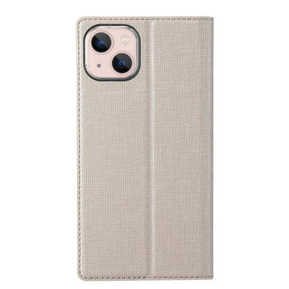 For iPhone 15 ViLi DMX Series Shockproof TPU + PU Leather Magnetic Attraction Horizontal Flip Case(Gold) by ViLi