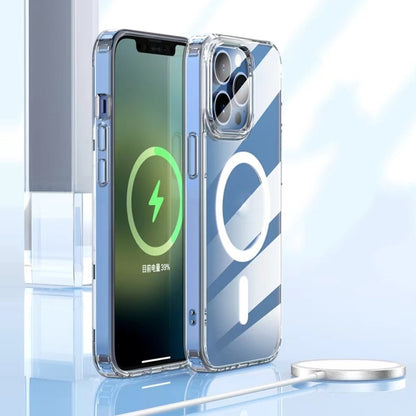 For iPhone 15 Pro Mutural Jingtou Series MagSafe Magnetic Phone Case(Clear) by Mutural