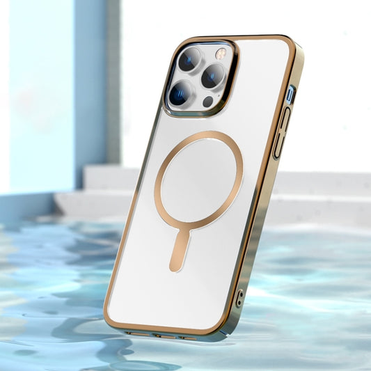 For iPhone 15 Pro Mutural Jing Shuo Series Magsafe Phone Case(Mocha Gold) by Mutural