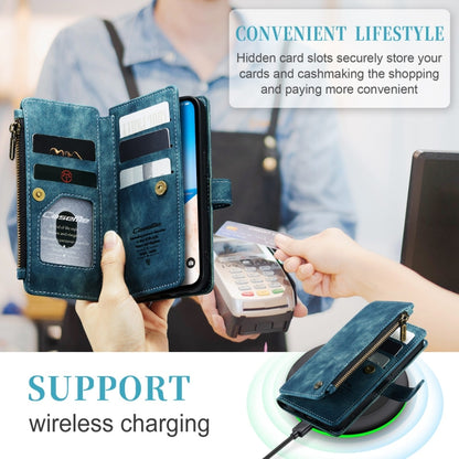 For iPhone 15 CaseMe C30 Multifunctional Leather Phone Case(Blue) by CaseMe