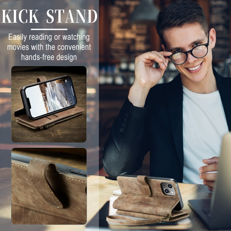 For iPhone 15 CaseMe C30 Multifunctional Leather Phone Case(Brown) by CaseMe