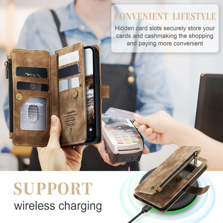 For iPhone 15 CaseMe C30 Multifunctional Leather Phone Case(Brown) by CaseMe