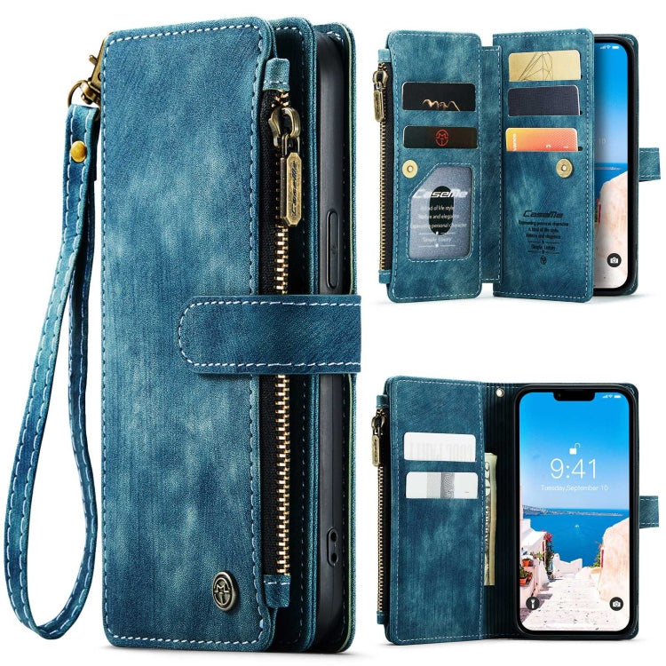 For iPhone 15 Plus CaseMe C30 Multifunctional Leather Phone Case(Blue) by CaseMe