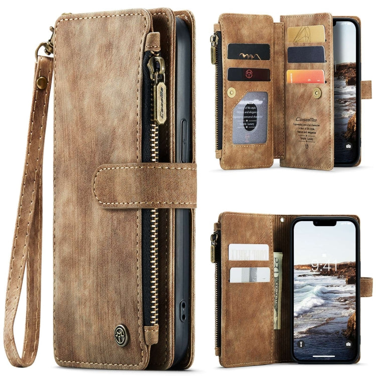 For iPhone 15 Plus CaseMe C30 Multifunctional Leather Phone Case(Brown) by CaseMe