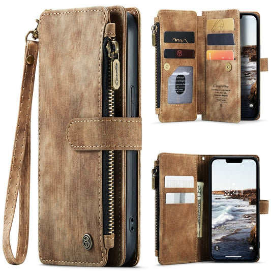 For iPhone 15 Plus CaseMe C30 Multifunctional Leather Phone Case(Brown) by CaseMe