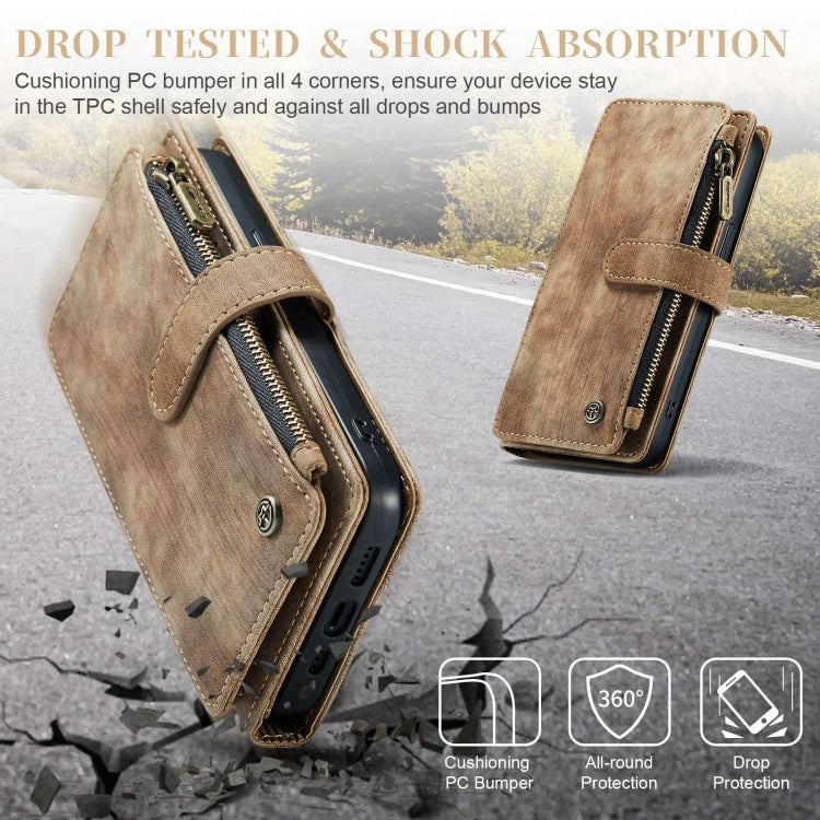 For iPhone 15 Plus CaseMe C30 Multifunctional Leather Phone Case(Brown) by CaseMe