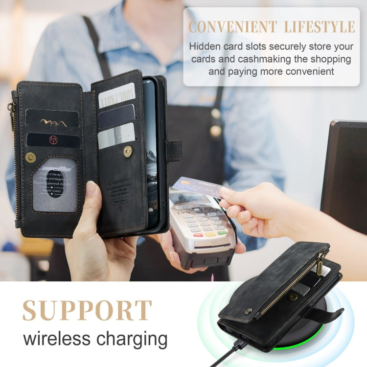 For iPhone 15 Pro CaseMe C30 Multifunctional Leather Phone Case(Black) by CaseMe