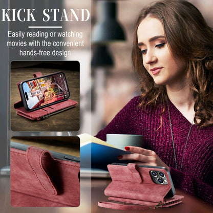 For iPhone 15 Pro Max CaseMe C30 Multifunctional Leather Phone Case(Red) by CaseMe