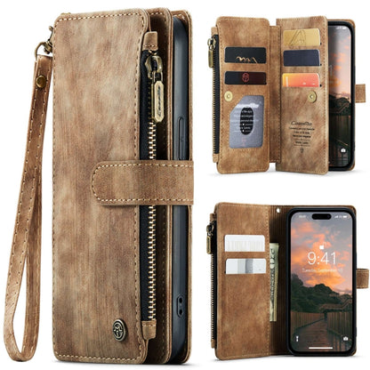 For iPhone 15 Pro Max CaseMe C30 Multifunctional Leather Phone Case(Brown) by CaseMe