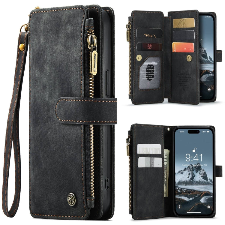 For iPhone 15 Pro Max CaseMe C30 Multifunctional Leather Phone Case(Black) by CaseMe