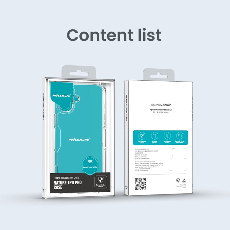 For iPhone 16 Plus NILLKIN Ultra Clear PC + TPU Phone Case(Transparent) by NILLKIN