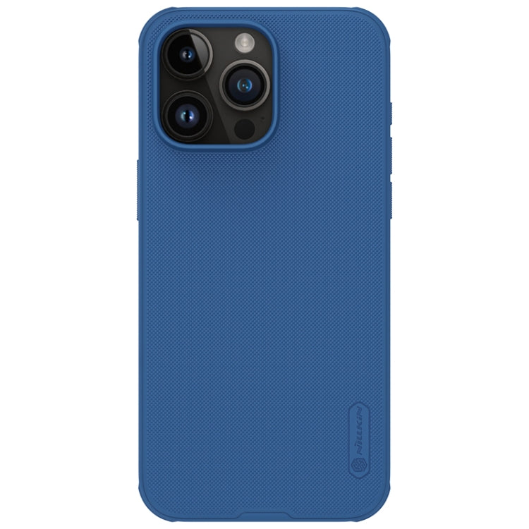 For iPhone 15 Pro Max NILLKIN Frosted Shield Pro PC + TPU Phone Case(Blue) by NILLKIN