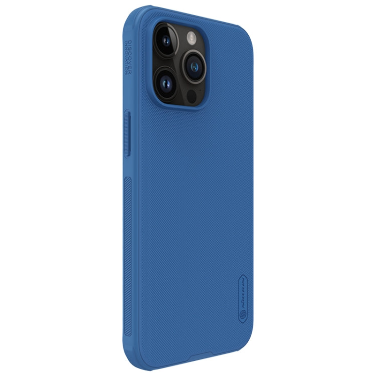 For iPhone 15 Pro Max NILLKIN Frosted Shield Pro PC + TPU Phone Case(Blue) by NILLKIN