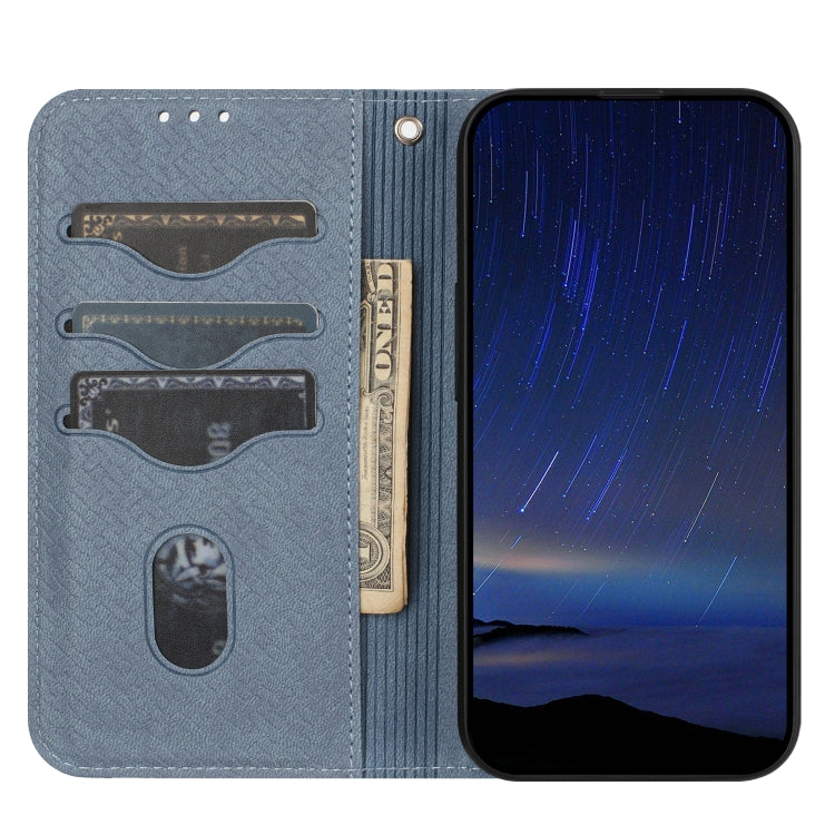 For iPhone 16e Woven Texture Stitching Magnetic Leather Phone Case(Grey) by bashfashion