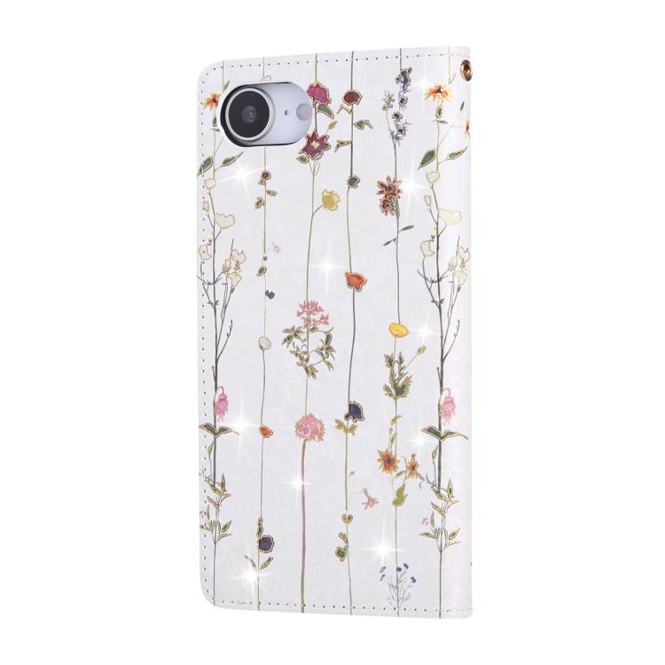 For iPhone 16e Bronzing Painting RFID Leather Case(Dreid Flower World) by bashfashion