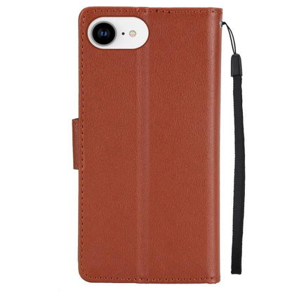 For iPhone 16e 3-Card Slots Multifunctional Leather Phone Case(Brown) by bashfashion