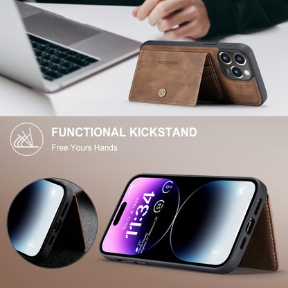 For iPhone 15 Pro Max JEEHOOD Retro Magnetic Detachable Leather Phone Case(Brown) by JEEHOOD