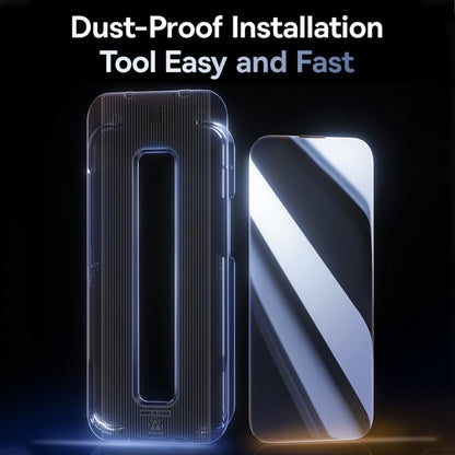 For iPhone 15 Baseus Sapphire Series Dustproof Peep-proof Tempered Glass Film by Baseus