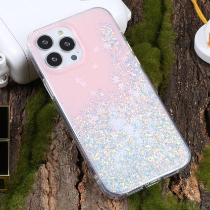 For iPhone 15 Pro DFANS DESIGN Snowflake Starlight Shining Phone Case(Pink) by DFANS DESIGN