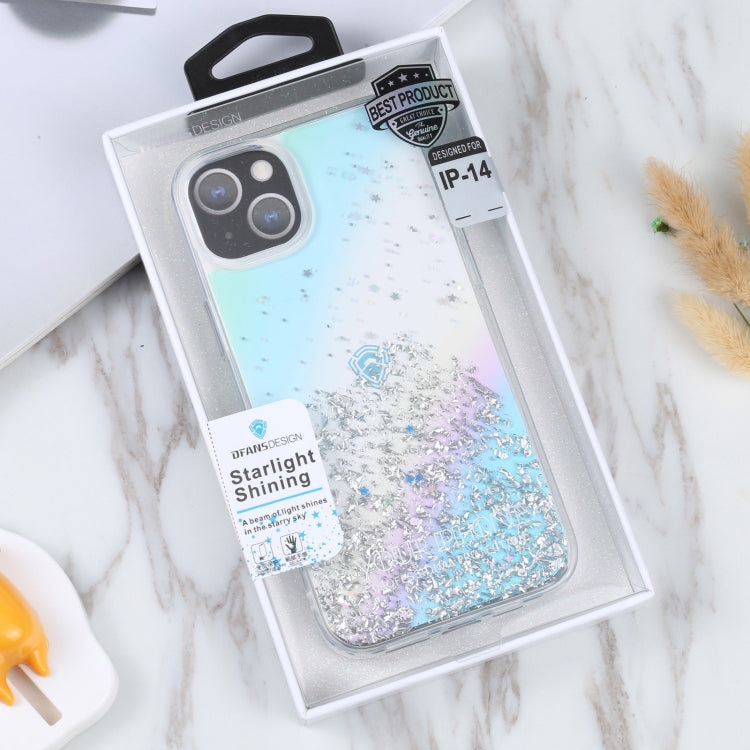 For iPhone 15 DFANS DESIGN Golden Diamond TPU+PC Phone Case(Blue) by DFANS DESIGN
