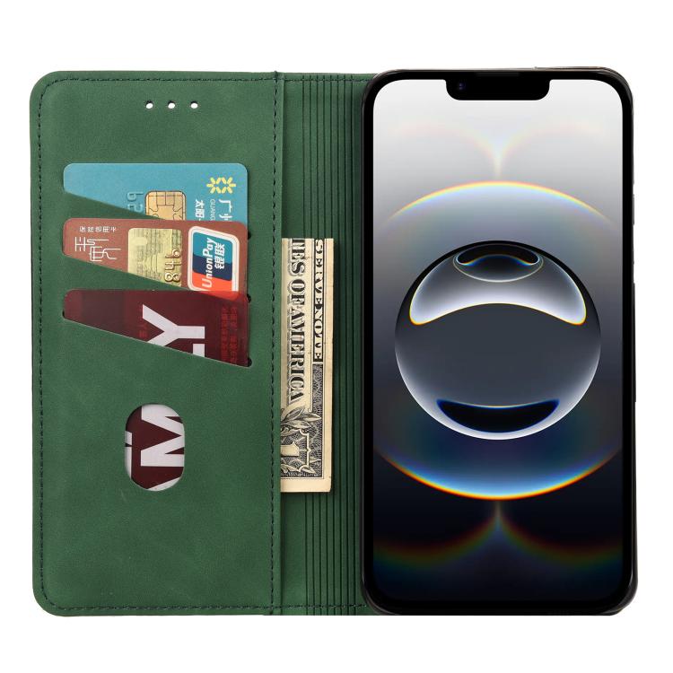 For iPhone 16e Skin Feel Splicing Leather Phone Case(Green) by bashfashion