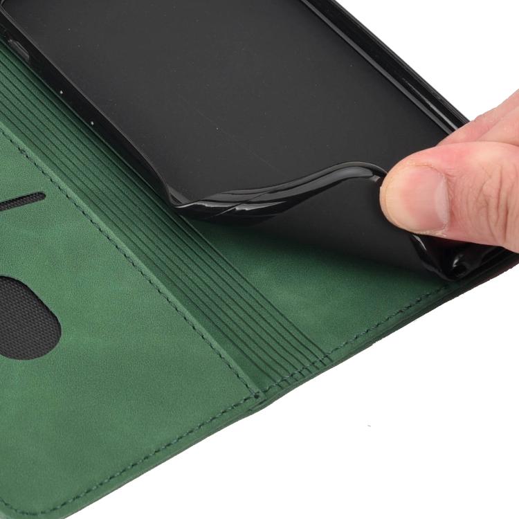 For iPhone 16e Skin Feel Splicing Leather Phone Case(Green) by bashfashion