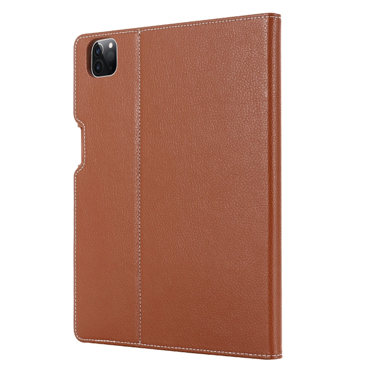 For iPad Pro 11 inch (2020) GEBEI PU+TPU Horizontal Flip Protective Tablet Case with Holder & Card Slots(Brown) by GEBEI