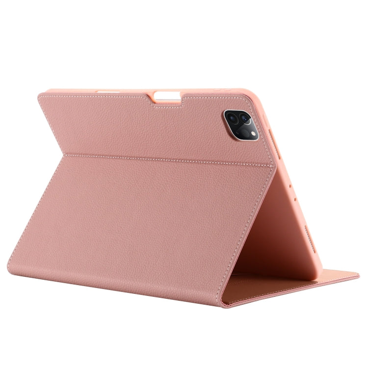 For iPad Pro 11 inch (2020) GEBEI PU+TPU Horizontal Flip Protective Tablet Case with Holder & Card Slots(Rose Gold) by GEBEI