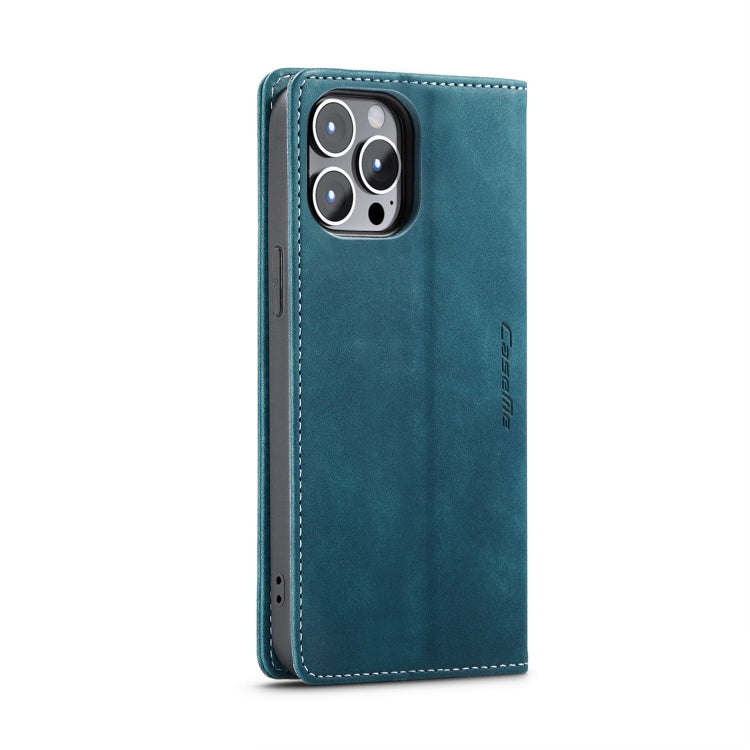 For iPhone 15 Pro CaseMe 013 Multifunctional Horizontal Flip Leather Phone Case(Blue) by CaseMe