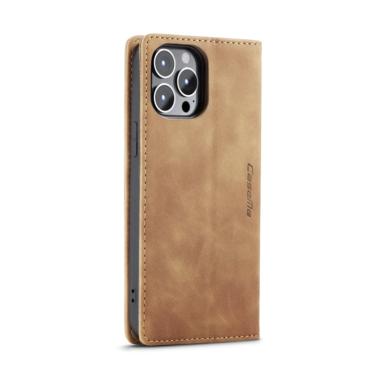 For iPhone 15 Pro CaseMe 013 Multifunctional Horizontal Flip Leather Phone Case(Brown) by CaseMe