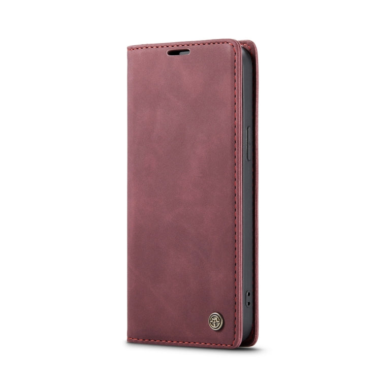 For iPhone 15 Plus CaseMe 013 Multifunctional Horizontal Flip Leather Phone Case(Wine Red) by CaseMe