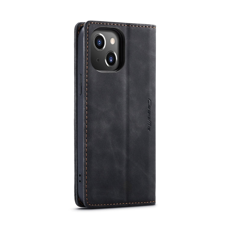 For iPhone 15 Plus CaseMe 013 Multifunctional Horizontal Flip Leather Phone Case(Black) by CaseMe