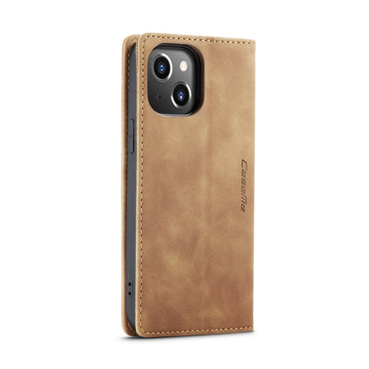 For iPhone 15 CaseMe 013 Multifunctional Horizontal Flip Leather Phone Case(Brown) by CaseMe