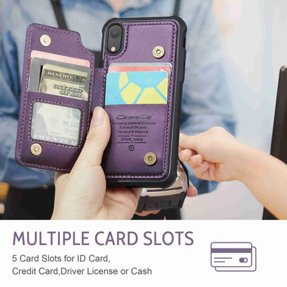 For iPhone XR CaseMe C22 Card Slots Holder RFID Anti-theft Phone Case(Purple) by CaseMe