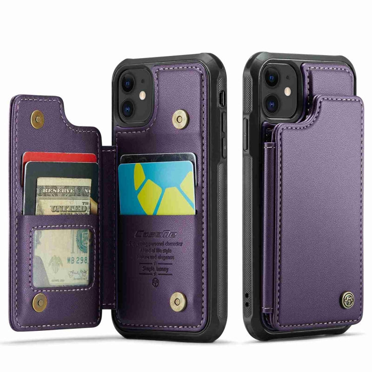 For iPhone 11 CaseMe C22 Card Slots Holder RFID Anti-theft Phone Case(Purple) by CaseMe