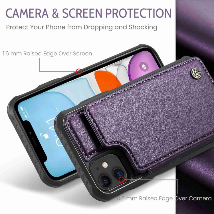 For iPhone 11 CaseMe C22 Card Slots Holder RFID Anti-theft Phone Case(Purple) by CaseMe