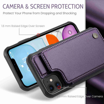 For iPhone 11 CaseMe C22 Card Slots Holder RFID Anti-theft Phone Case(Purple) by CaseMe