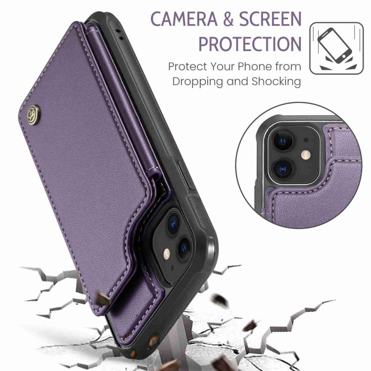 For iPhone 11 CaseMe C22 Card Slots Holder RFID Anti-theft Phone Case(Purple) by CaseMe