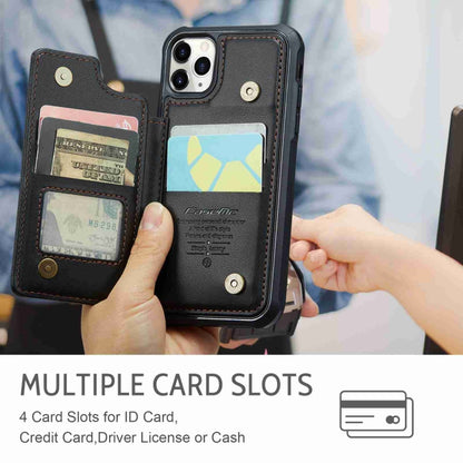 For iPhone 11 Pro CaseMe C22 Card Slots Holder RFID Anti-theft Phone Case(Black) by CaseMe