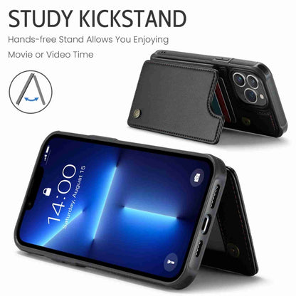 For iPhone 13 Pro Max CaseMe C22 Card Slots Holder RFID Anti-theft Phone Case(Black) by CaseMe