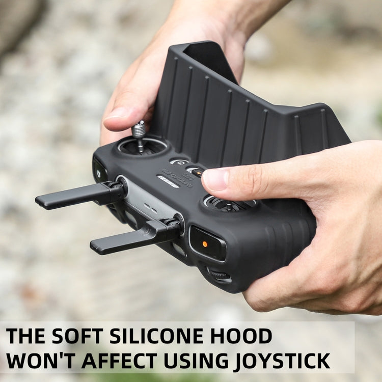 For DJI RC 2 Sunnylife Remote Control Shockproof Anti-scratch Silicone Case with Hood(Black) by Sunnylife