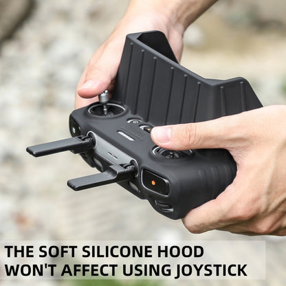 For DJI RC 2 Sunnylife Remote Control Shockproof Anti-scratch Silicone Case with Hood(Black) by Sunnylife